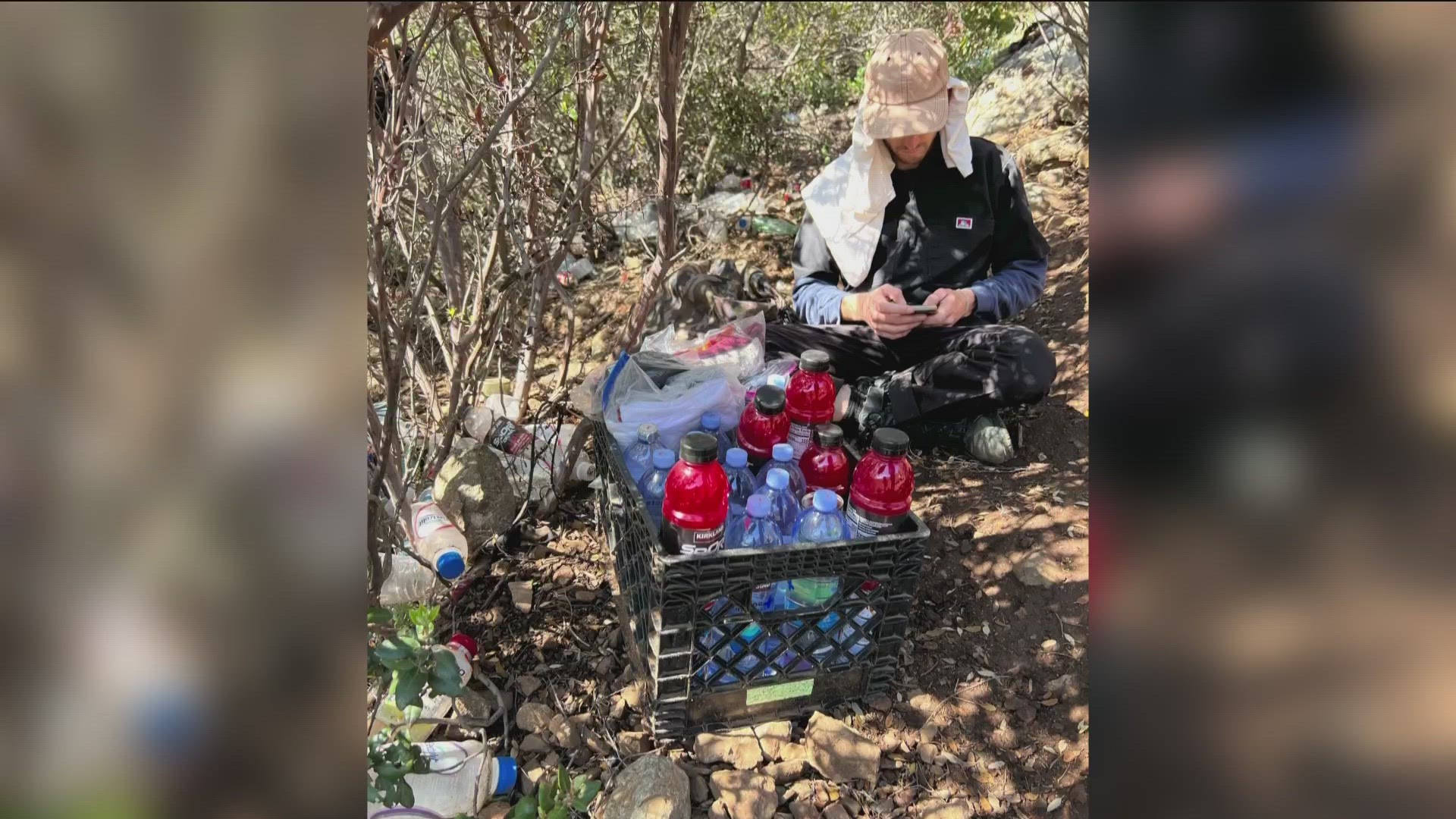 Humanitarian volunteers say Border Patrol agents destroyed supplies that humanitarian groups left for migrants in an Otay Mountain trail.