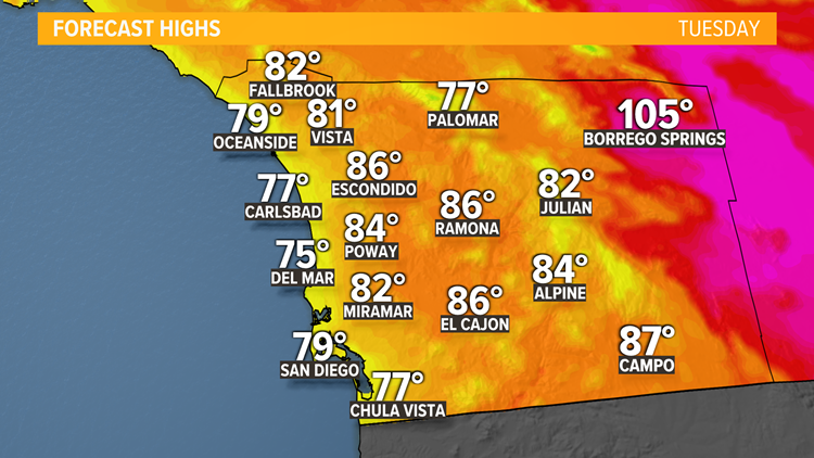 Wind returns to San Diego County along with a chance of very light rain ...