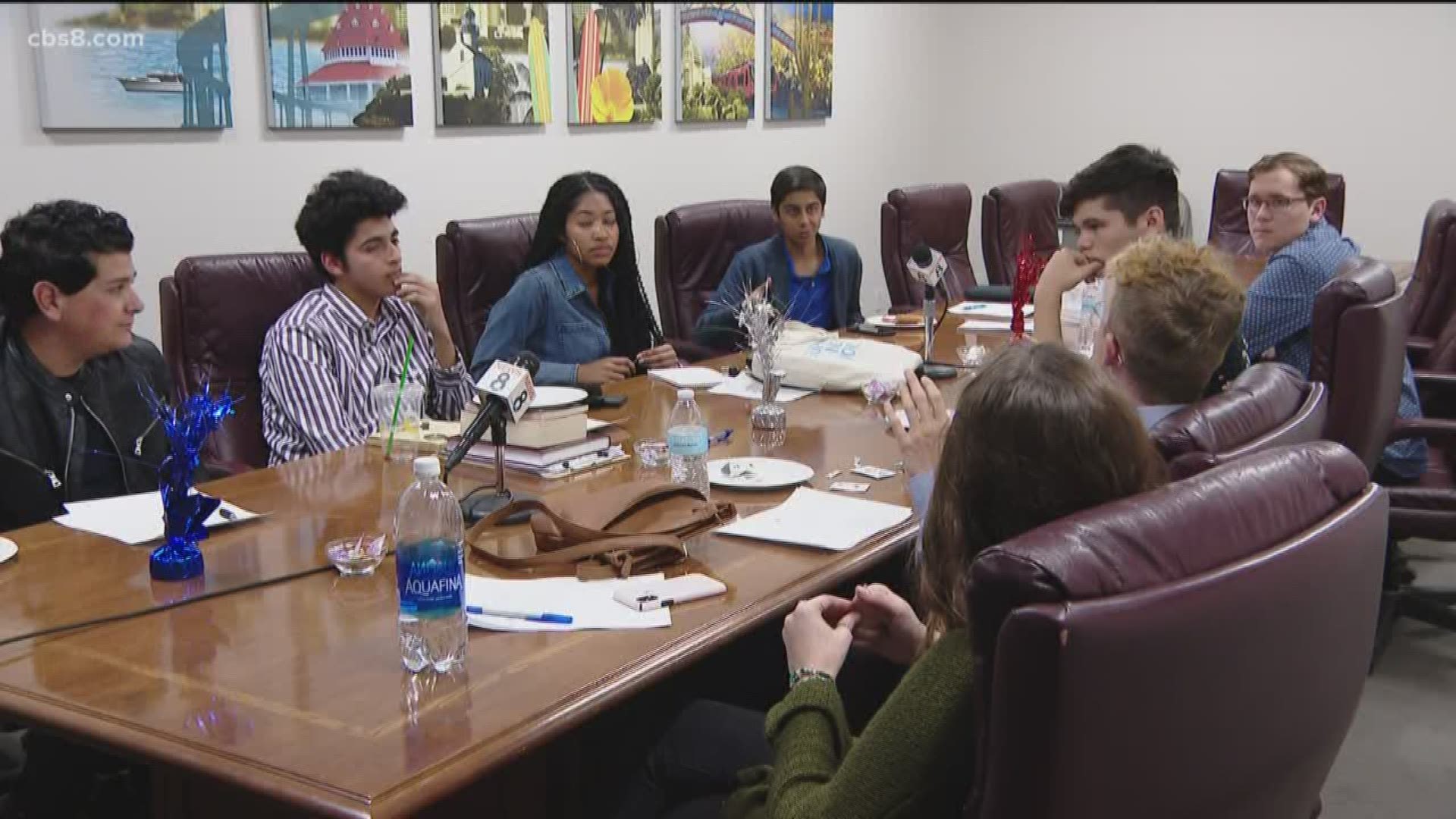 San Diego County first-time voters on Tuesday gathered at the News 8 studios to watch and discuss President Trump’s State of the Union speech.