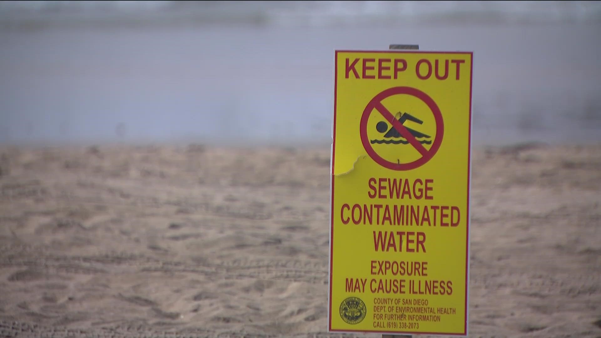 South Bay beaches in Imperial beach remain close Thursday due to health and environmental dangers caused by sewage pouring into the waters.