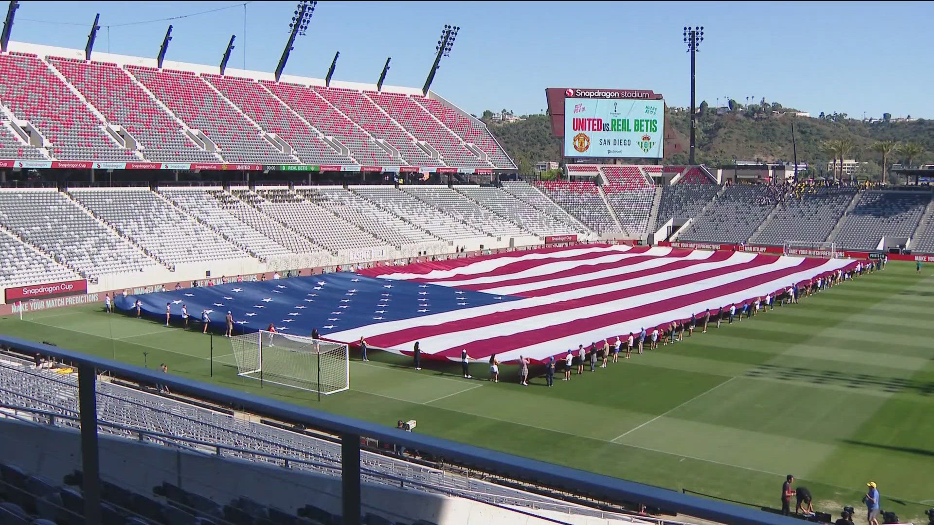 One of the world's most popular soccer franchises is in San Diego Wednesday night and is playing against Real Betis.