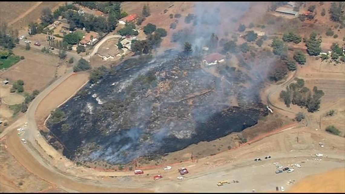 Brush fire in North County