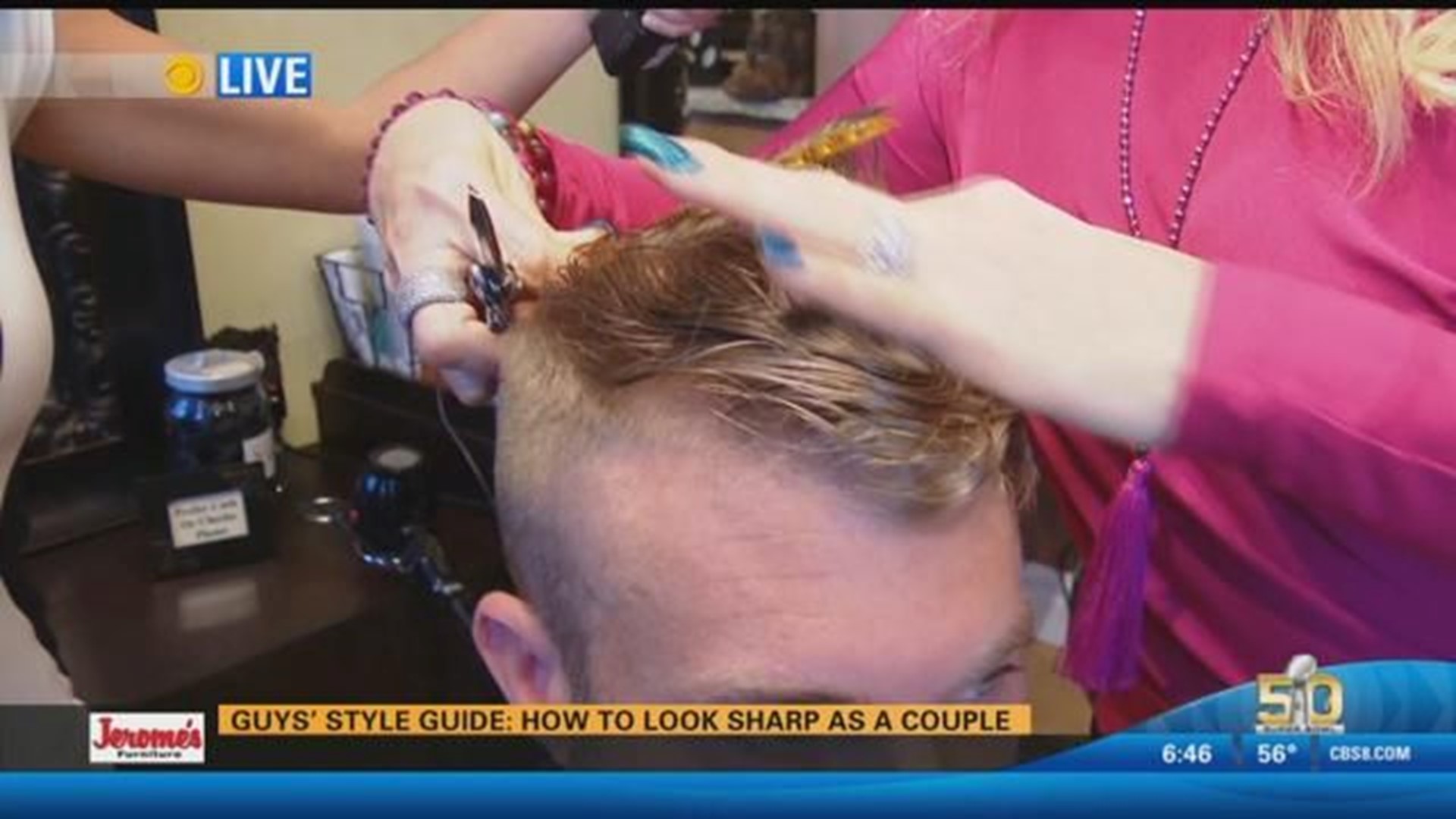 CBS News 8's Ashley Jacobs cuts hair 