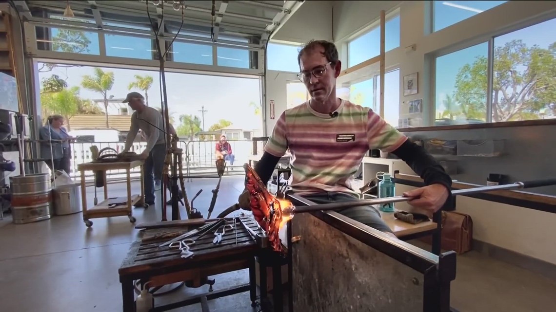 Glass artist makes a living 'Playing with Fire'