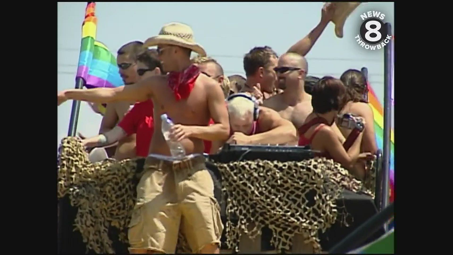 The atmosphere at the 2005 San Diego Pride parade was one of celebration with music and dancing.