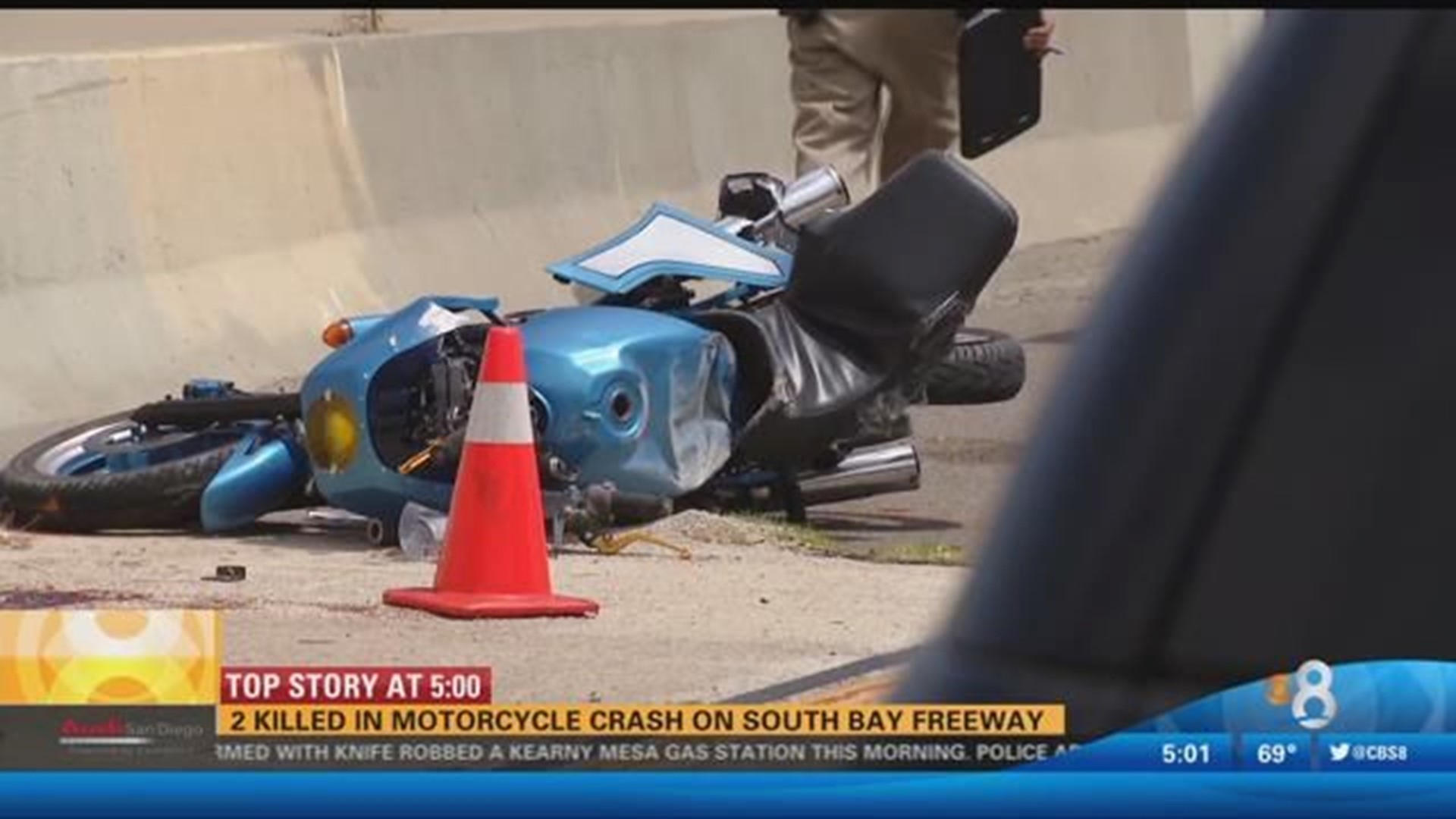 Two killed in motorcycle crash on South Bay freeway