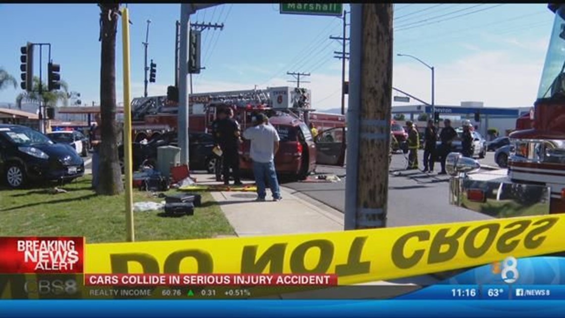 11:15AM Update: Crash at West Main St and Marshall Ave in El Cajon ...