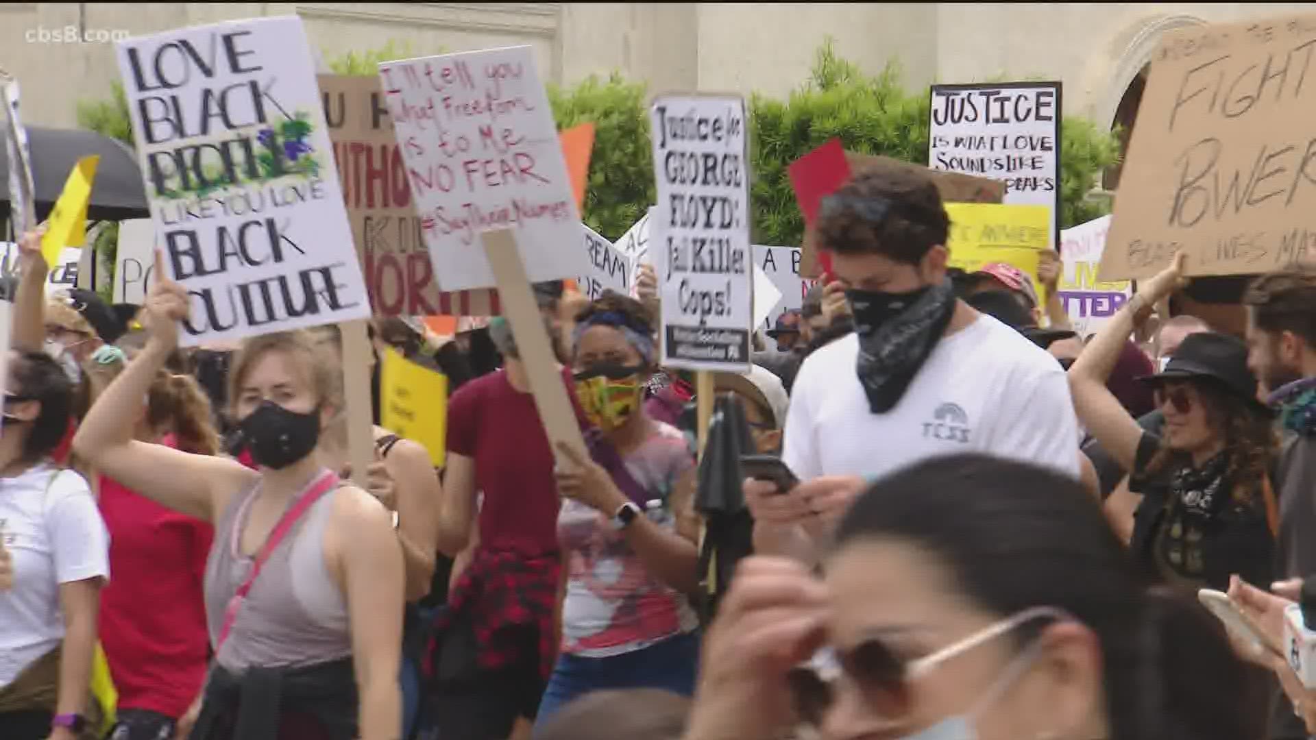 Protests were held all over the county, from downtown to Torrey Pines, all the way up to Vista.