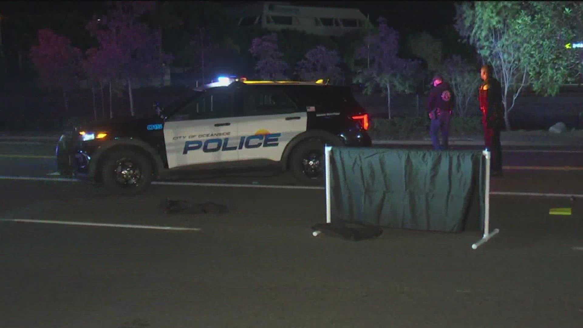 Oceanside Boulevard was closed for several hours, but reopened overnight. No victims have been identified, according to the Oceanside Police Department.