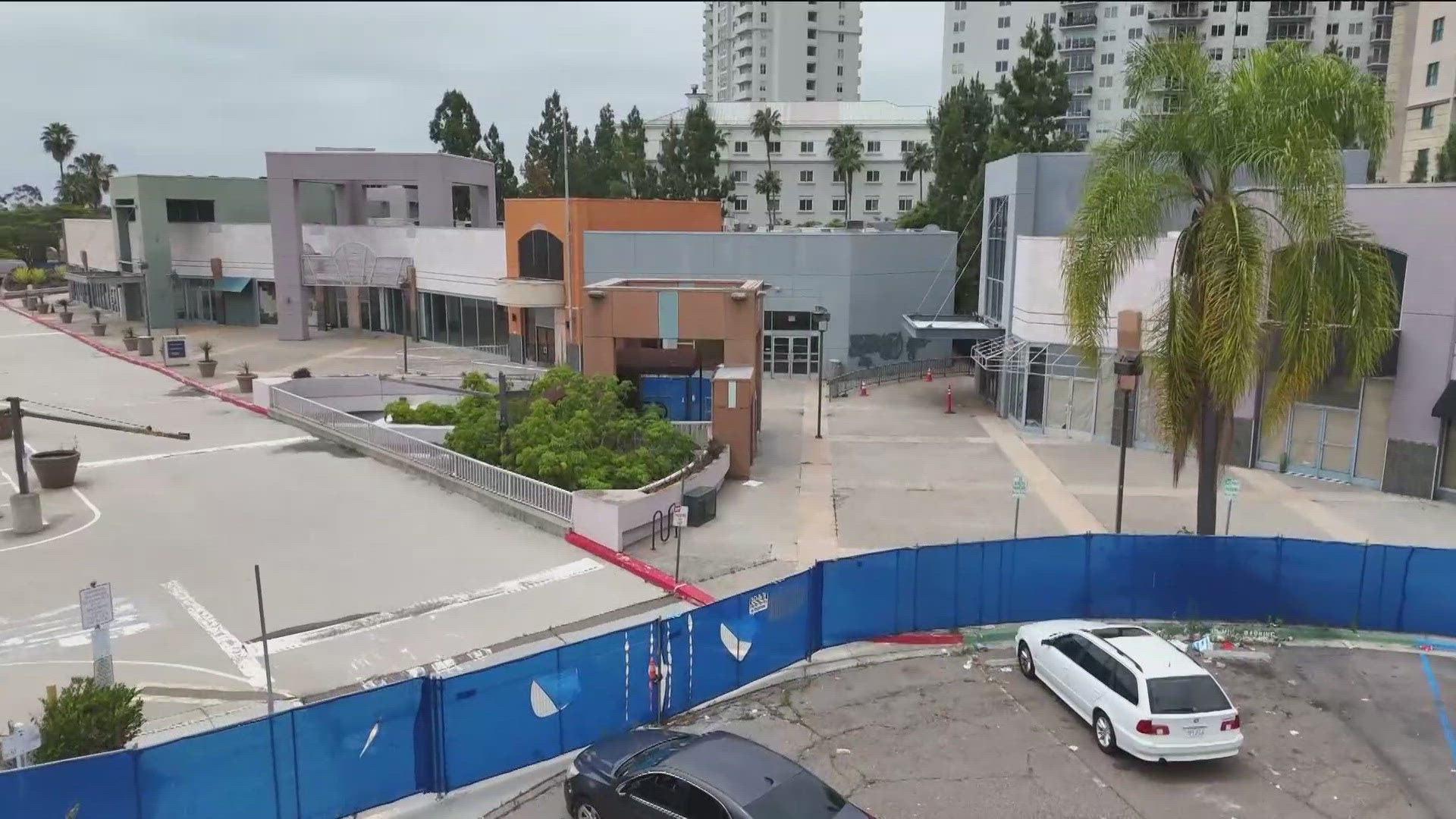 It’s been called an eyesore in the heart of University City in San Diego — a shopping center that’s sat fenced off and forgotten for years. 
