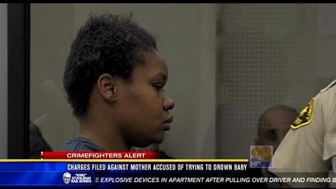 Charges filed against mother accused of trying to drown baby | cbs8.com