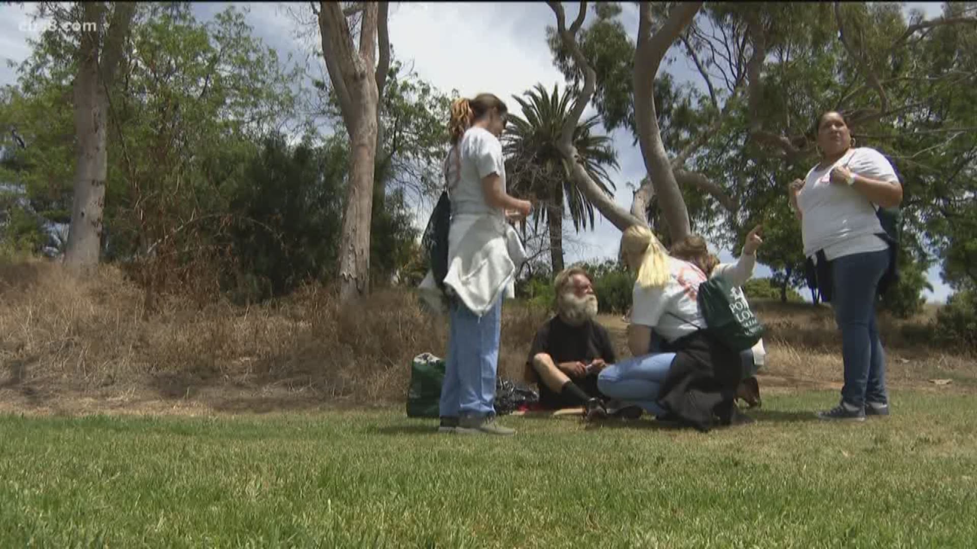 Nearly 30 members from a medical ministry of First Presbyterian Church spent the afternoon giving free medical evaluations to the homeless in Balboa Park and other surrounding neighborhoods.