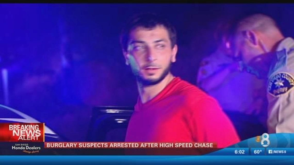 Suspected burglars arrested after high speed chase | cbs8.com