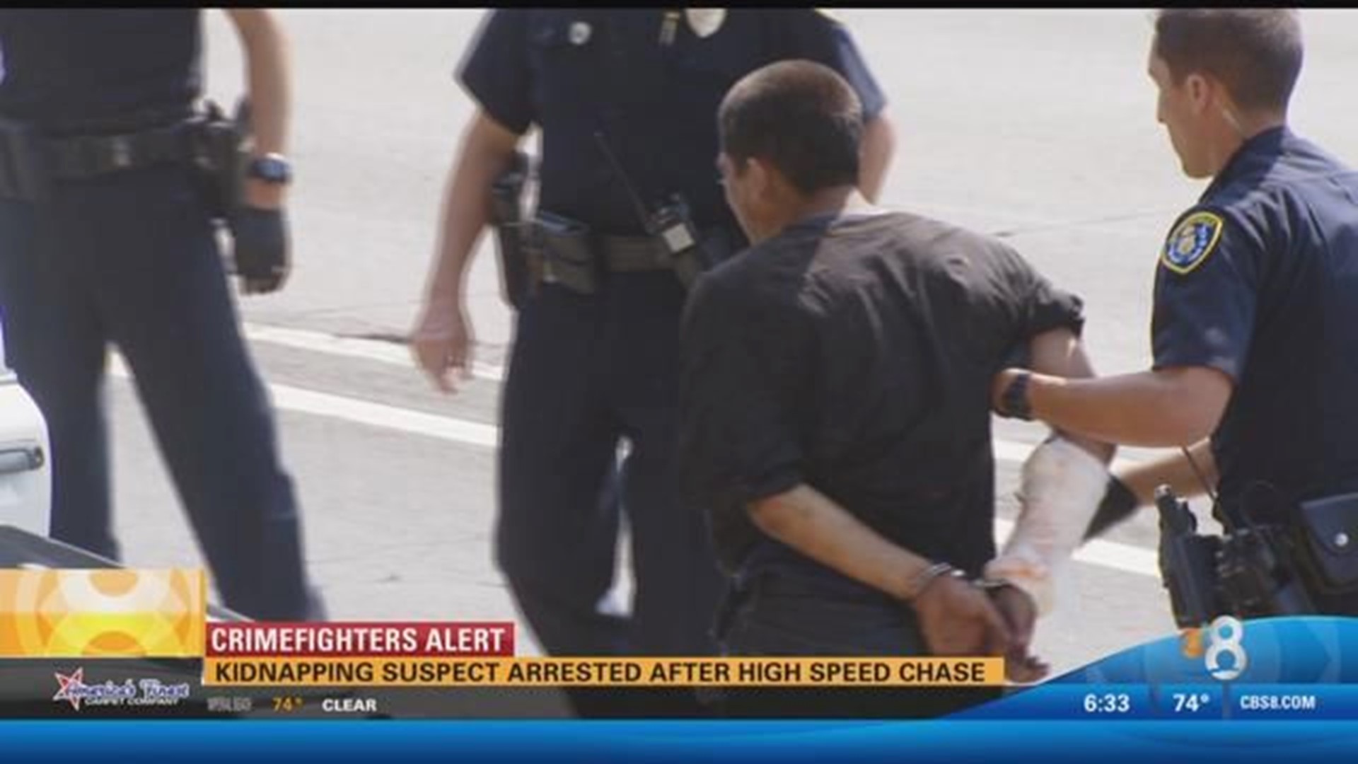 Kidnapping Suspect Arrested After High Speed Chase | Cbs8.com