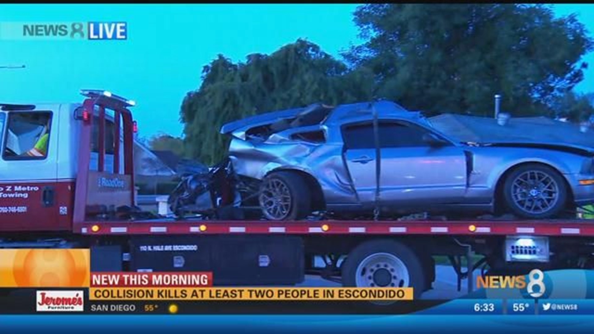 Two killed, two seriously injured in Escondido crash
