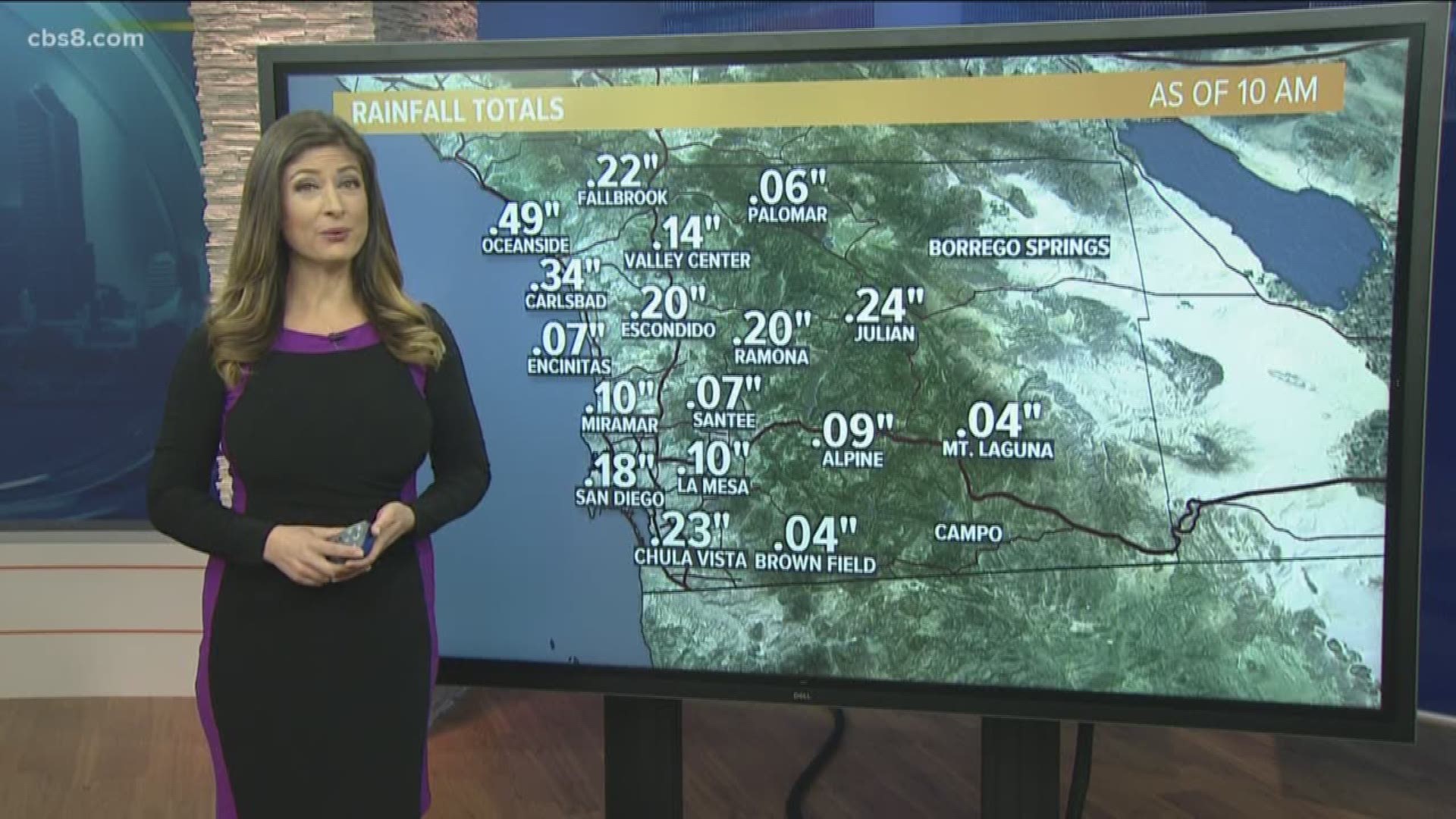 Fast-moving storm brings rain, snow in San Diego County | cbs8.com