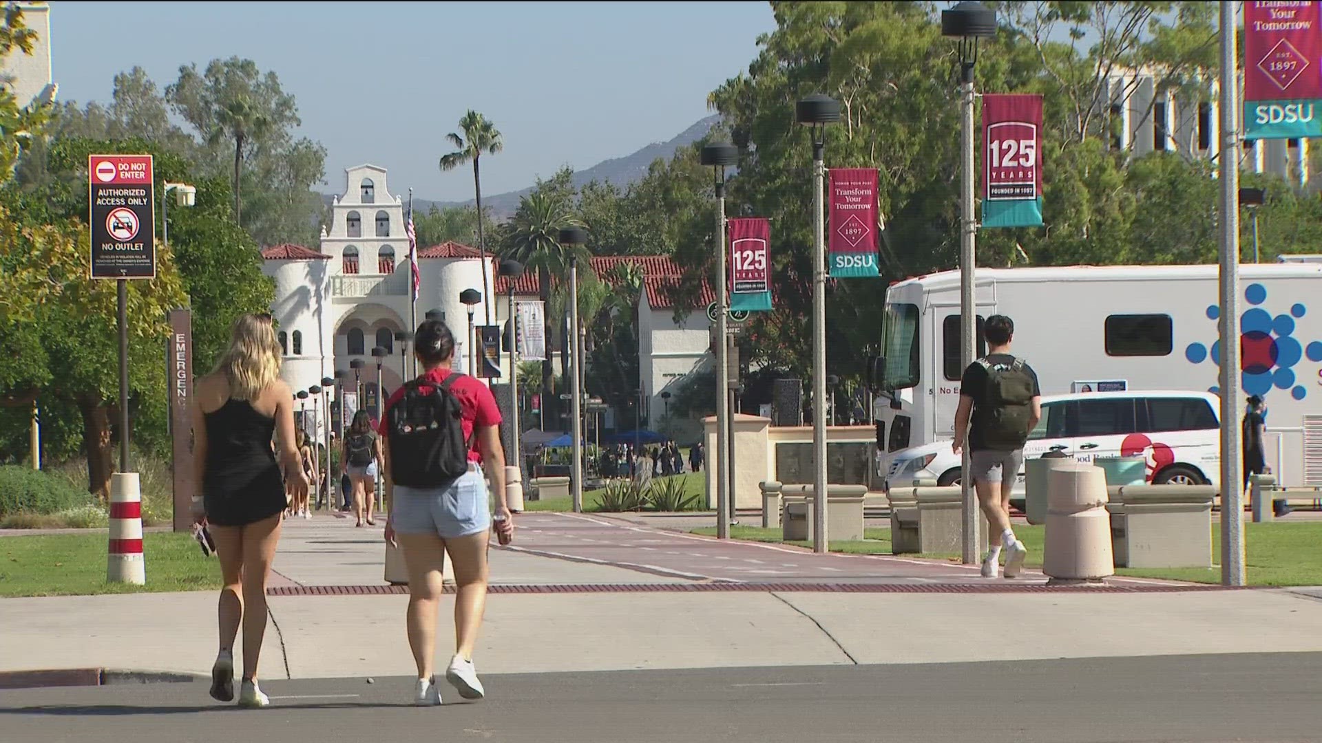 The San Diego State student was picked up by who she believed was a rideshare driver. The suspect has not been identified, but was described as a man in his mid-20s.