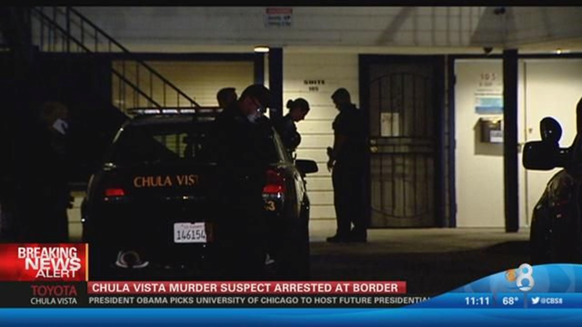 Chula Vista murder suspect arrested at border | cbs8.com