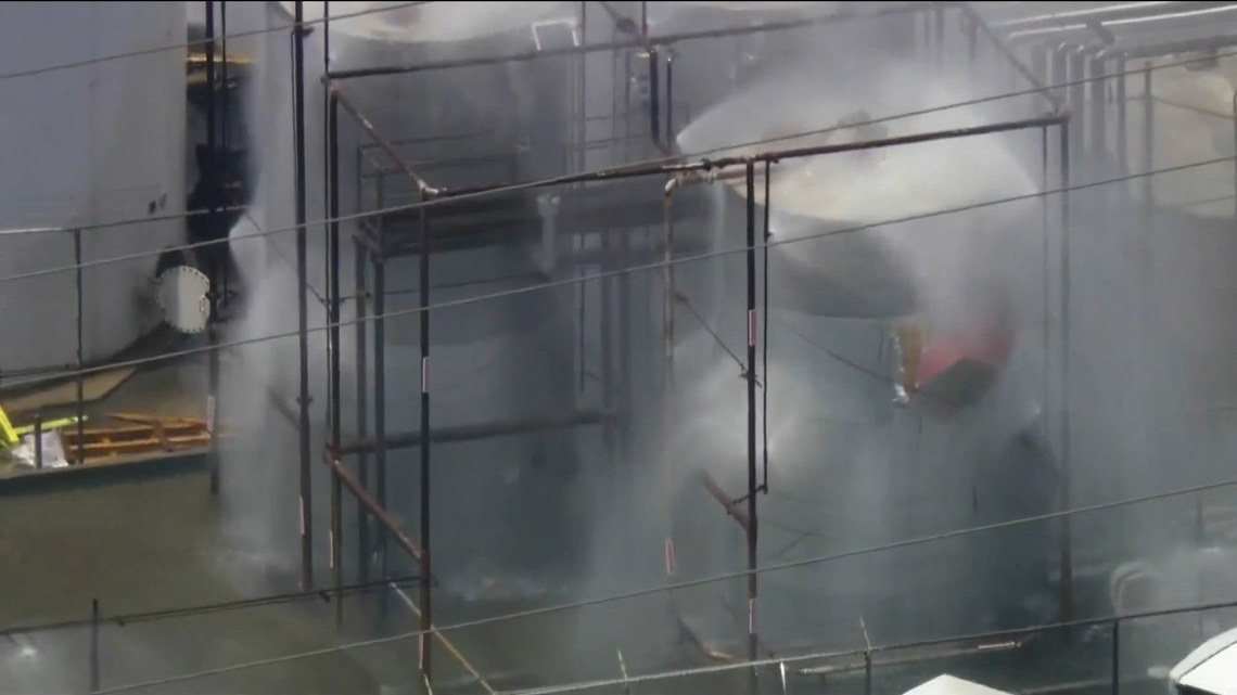 Damaged Orange County chemical tank may have a crack in it, but officials say it's not as bad as it sounds