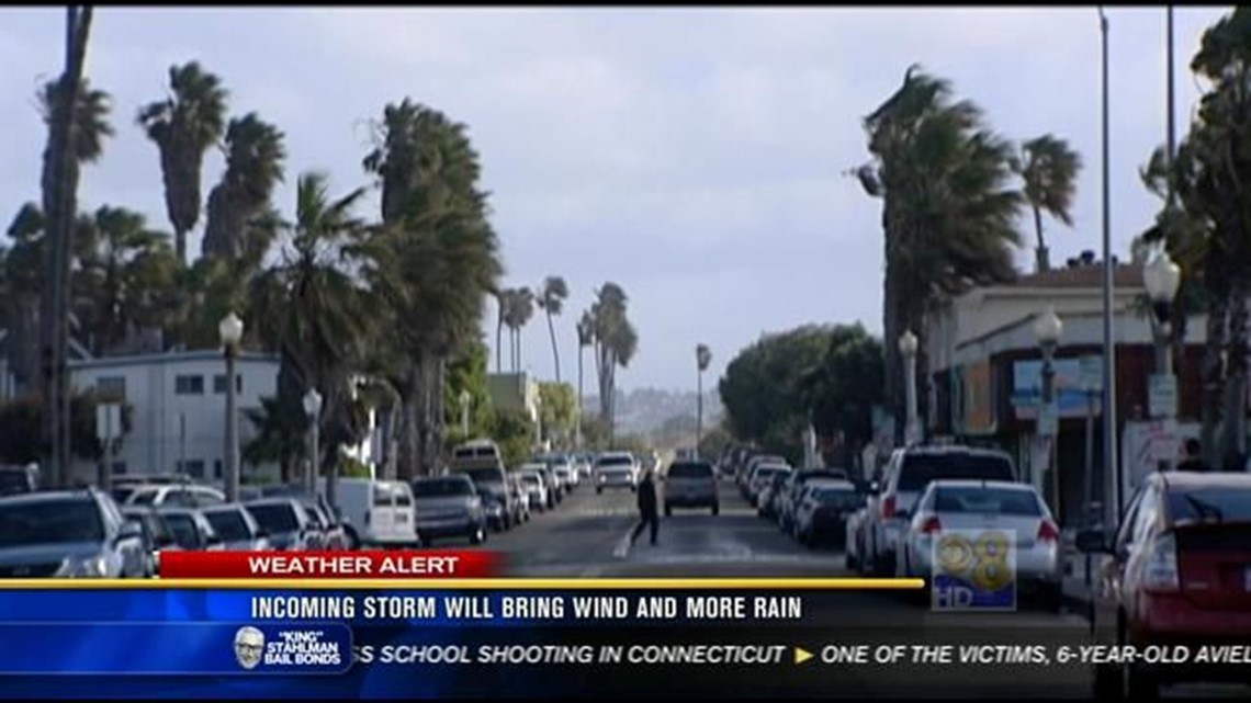 Incoming storm to bring wind, more rain to San Diego | cbs8.com