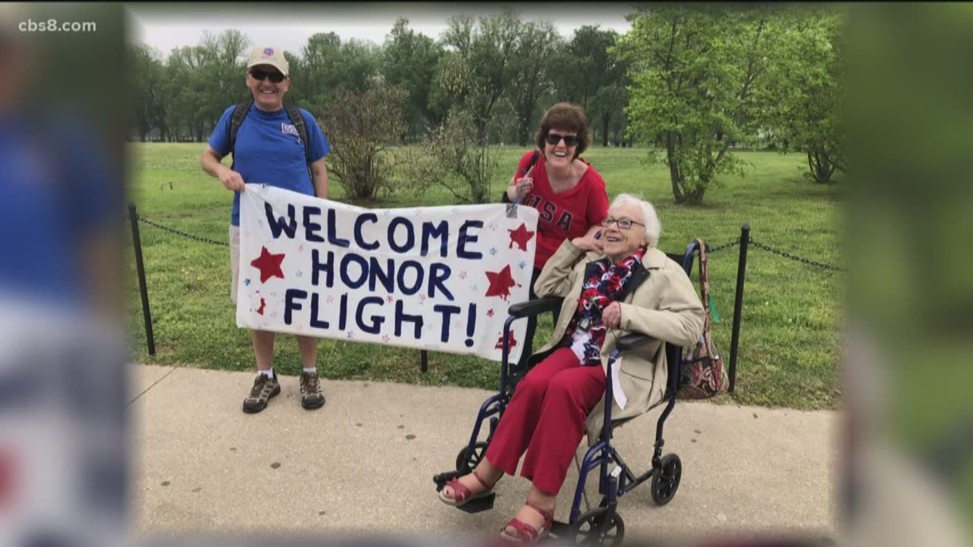 During Honor Flight, Evelyn Dene Sooy was a special visitor at the Women in Military Service for America Memorial.