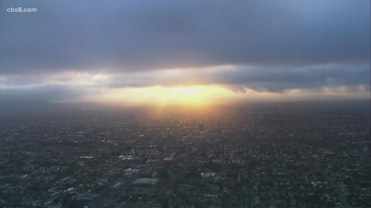Chopper 8 captures beautiful sunrise over San Diego County Wednesday morning