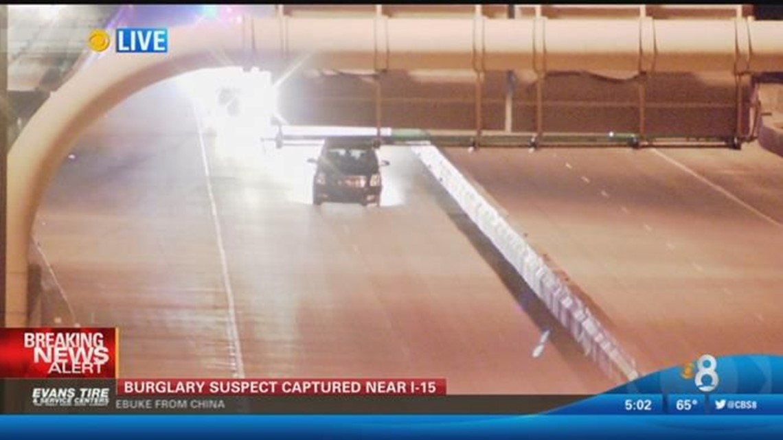 Suspect captured, after high speed chase near I15