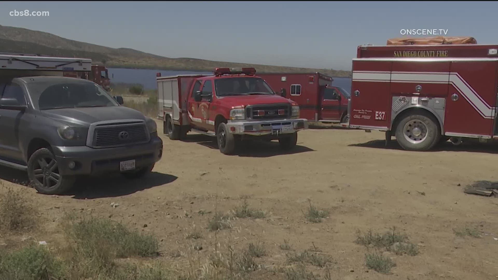 The 47-year-old old man took a solo jump along with an instructor and was in "CPR status" when they landed, according to Cal Fire San Diego.