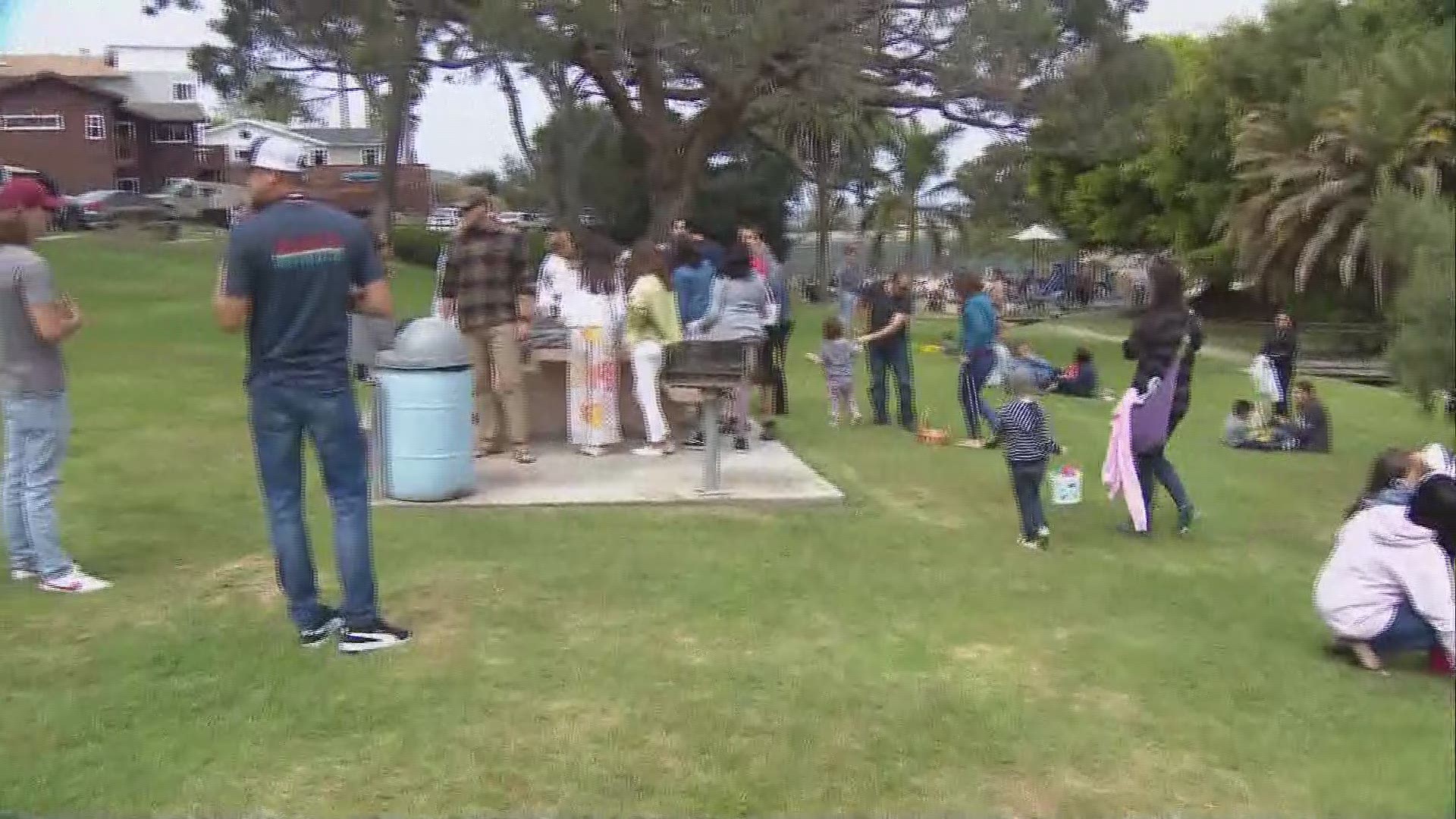 Swami’s Surfing Association and San Diego’s Office of Education set out over 3500 beeping eggs.