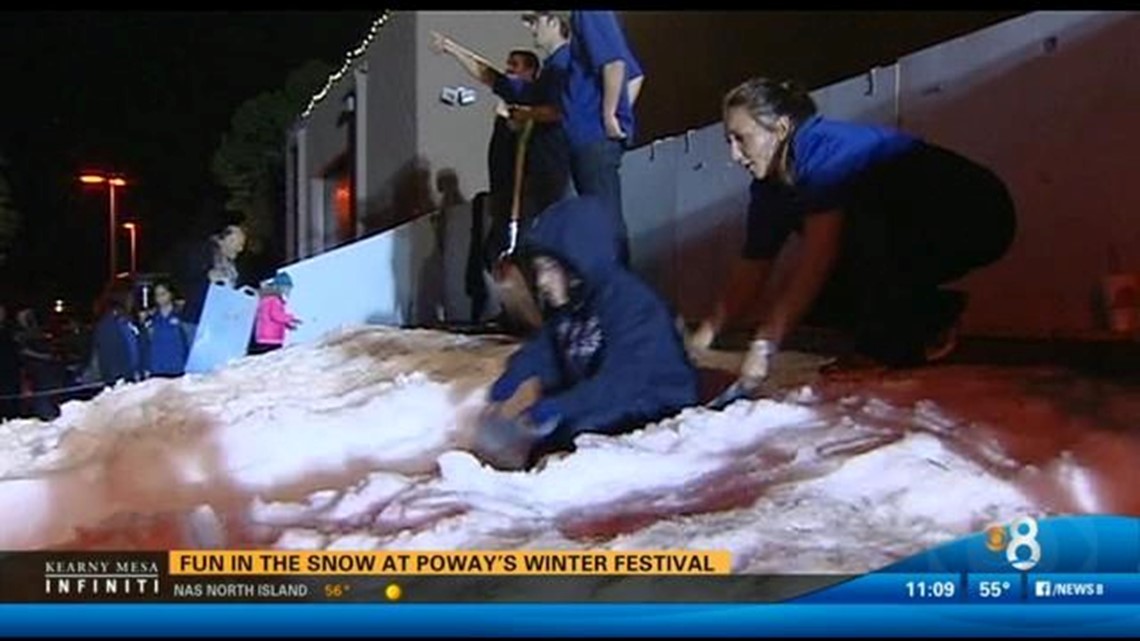 Fun in the snow for Poway's Winter Festival