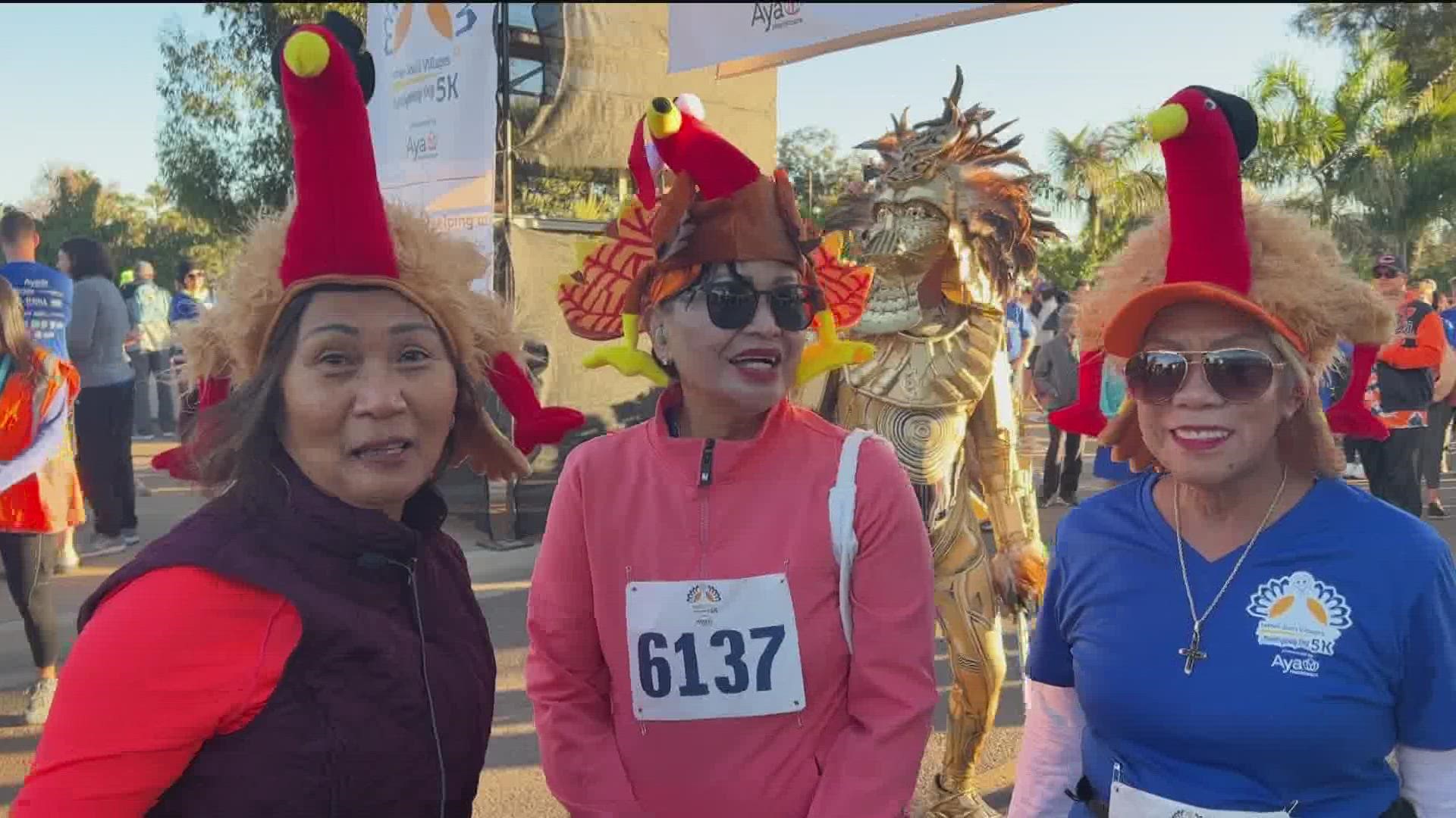 Thousands of San Diegans flocked to Balboa Park for Father Joe’s Village’s 21st Annual Thanksgiving Turkey Trot 5K.