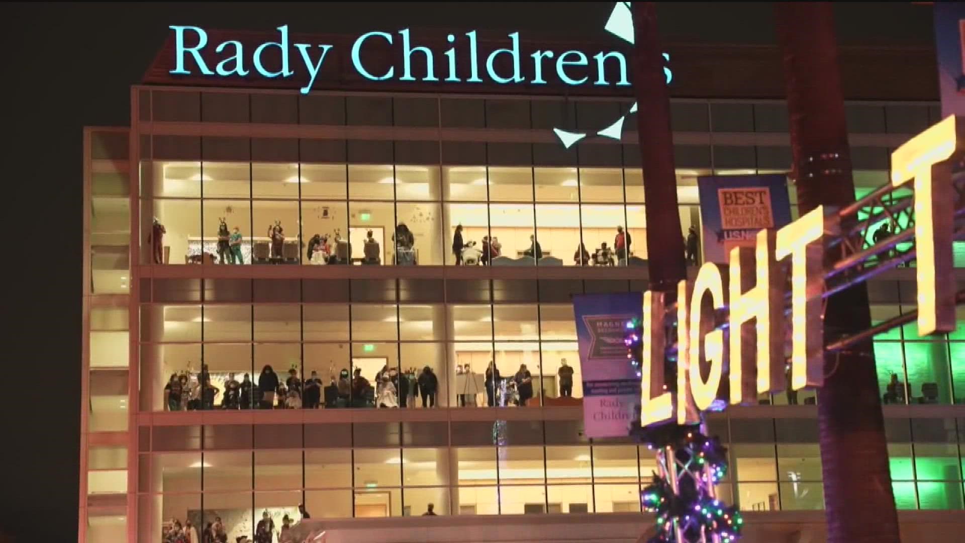Rady Children's Hospital is hoping you will help "Light the Way" to help make this holiday season brighter for its patients and their families.