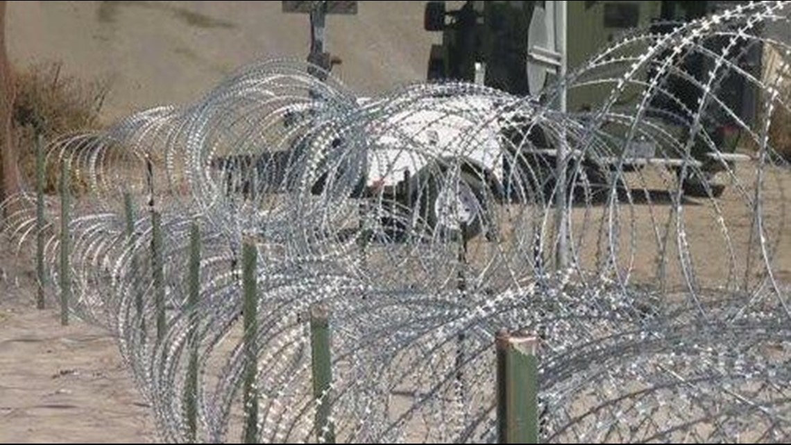 A closer look at razor wire reinforcing border wall