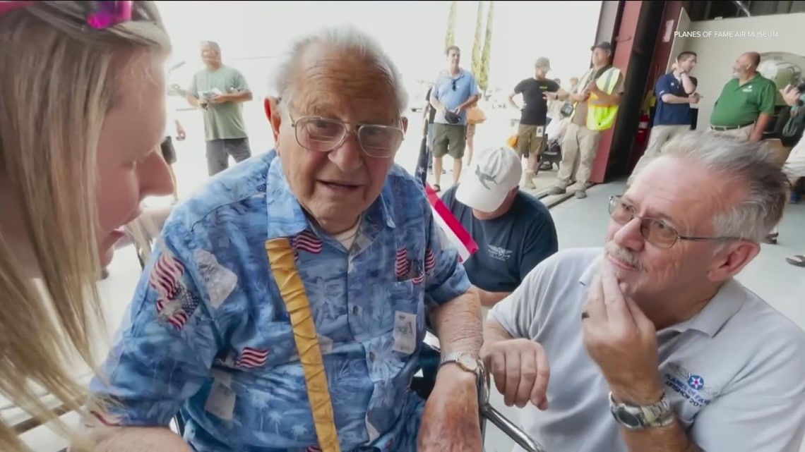 World War II veteran honored with fly-over at Miramar National Cemetery