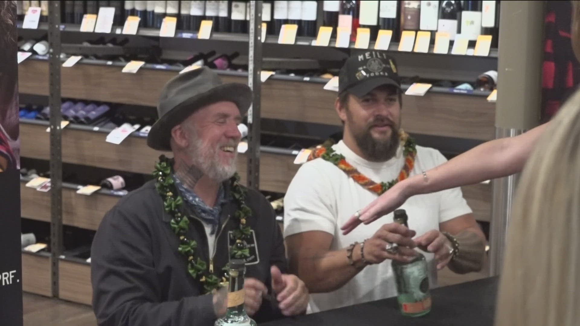 Jason Momoa, actor and DC superhero, stopped by Total Wine in Mission Valley and La Jolla on Monday.