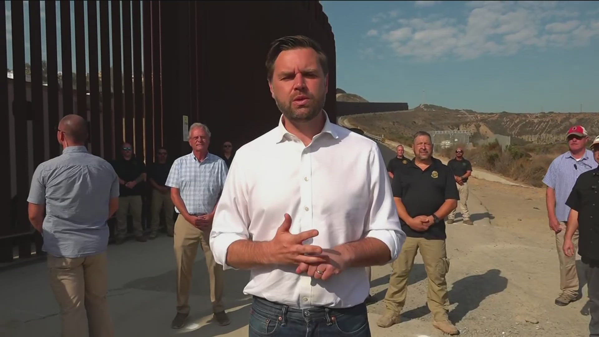 The luncheon follows a Friday morning visit to the U.S.-Mexico border in San Diego.