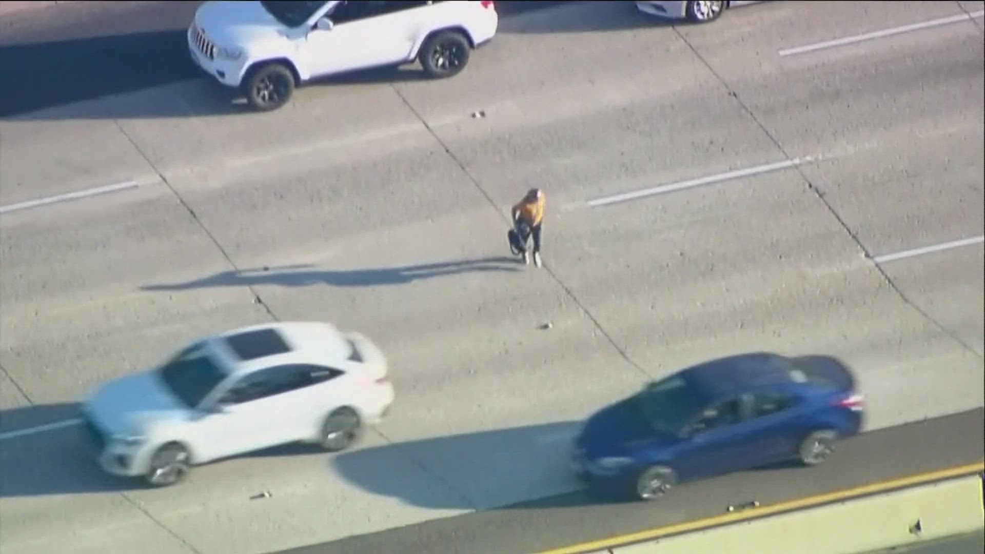 The pursuit started in La Jolla and continued in Pacific Beach before entering I-5 going southbound toward Downtown San Diego.