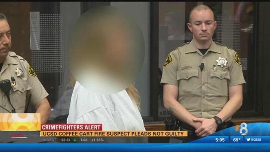 UCSD coffee cart fire suspect pleads not guilty