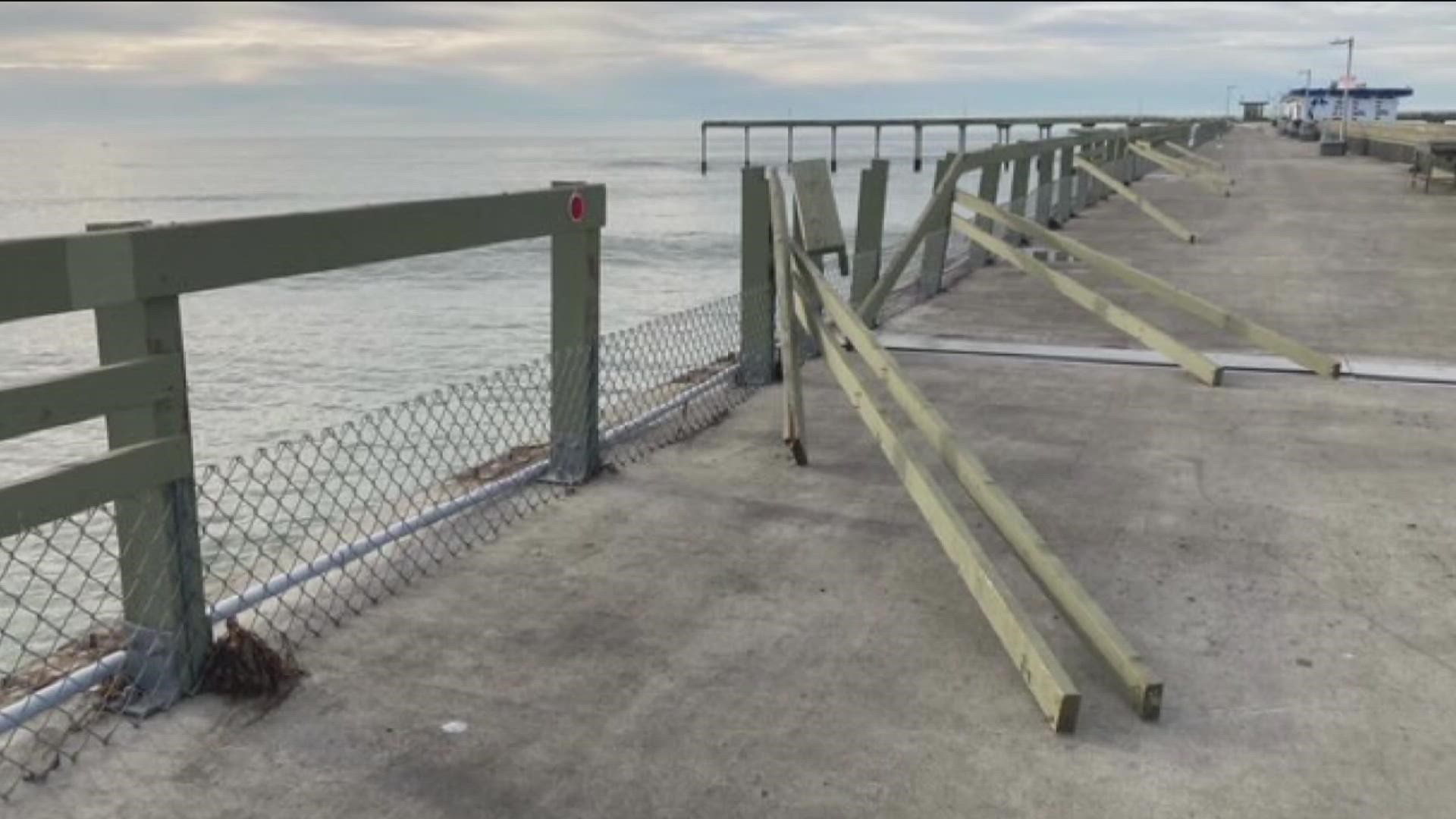 The city will wait to assess the pier’s condition until after the storm season has passed.