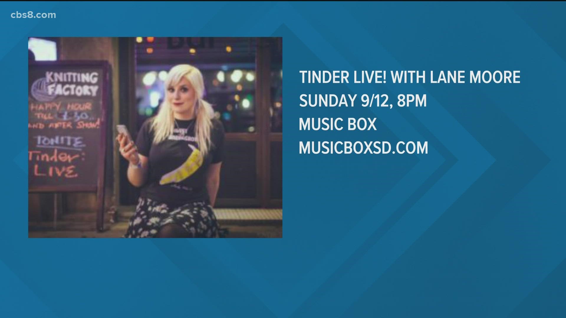 Lane Moore is a comedian, musician and author. On Sunday, she'll be doing a show called, "Tinder Live with Lane Moore" at The Music Box.