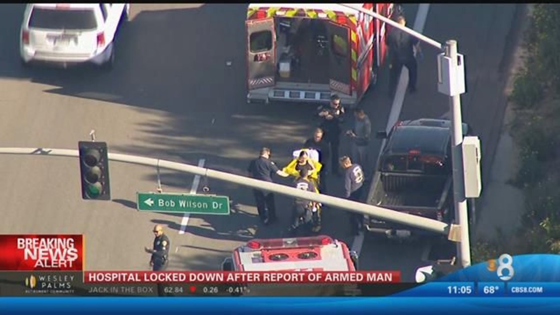 Hospital locked down after report of armed man | cbs8.com
