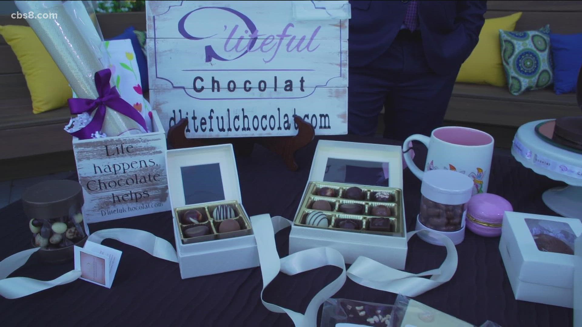 Chef Dayleen Coleman from D’Liteful Chocolat shows us all their chocolate treats.