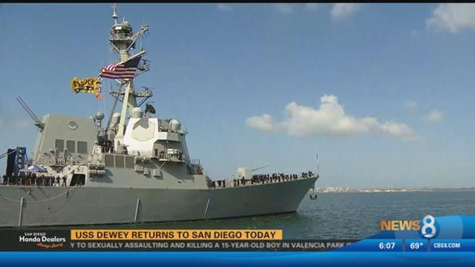 USS Dewey returns to San Diego Monday | cbs8.com