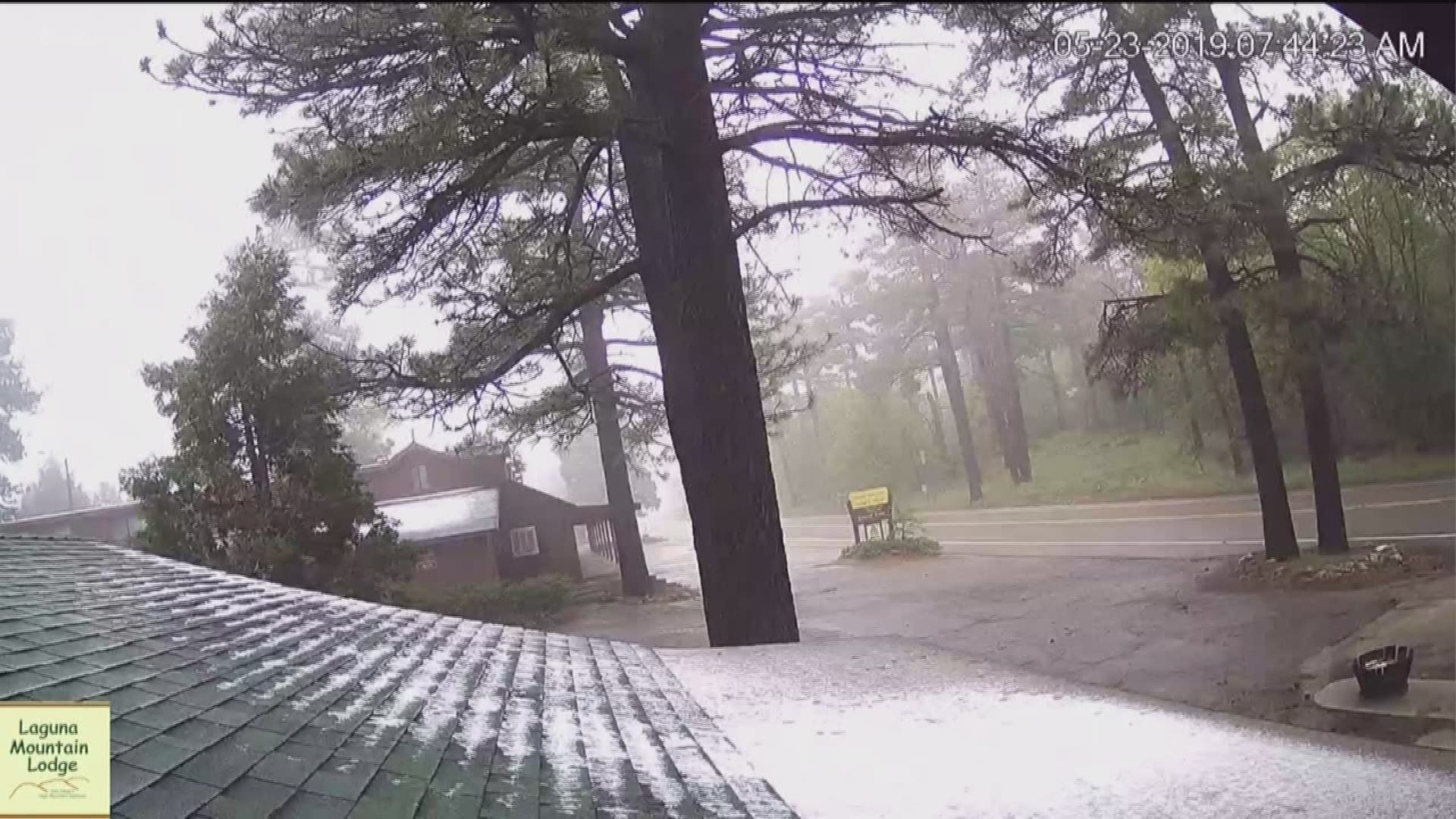 Mount Laguna saw some snowfall late Wednesday night into Thursday morning.