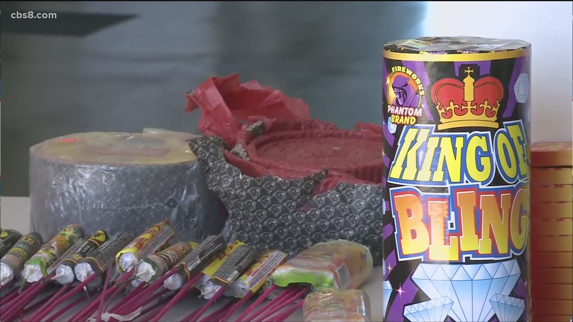 Illegal fireworks in San Diego County