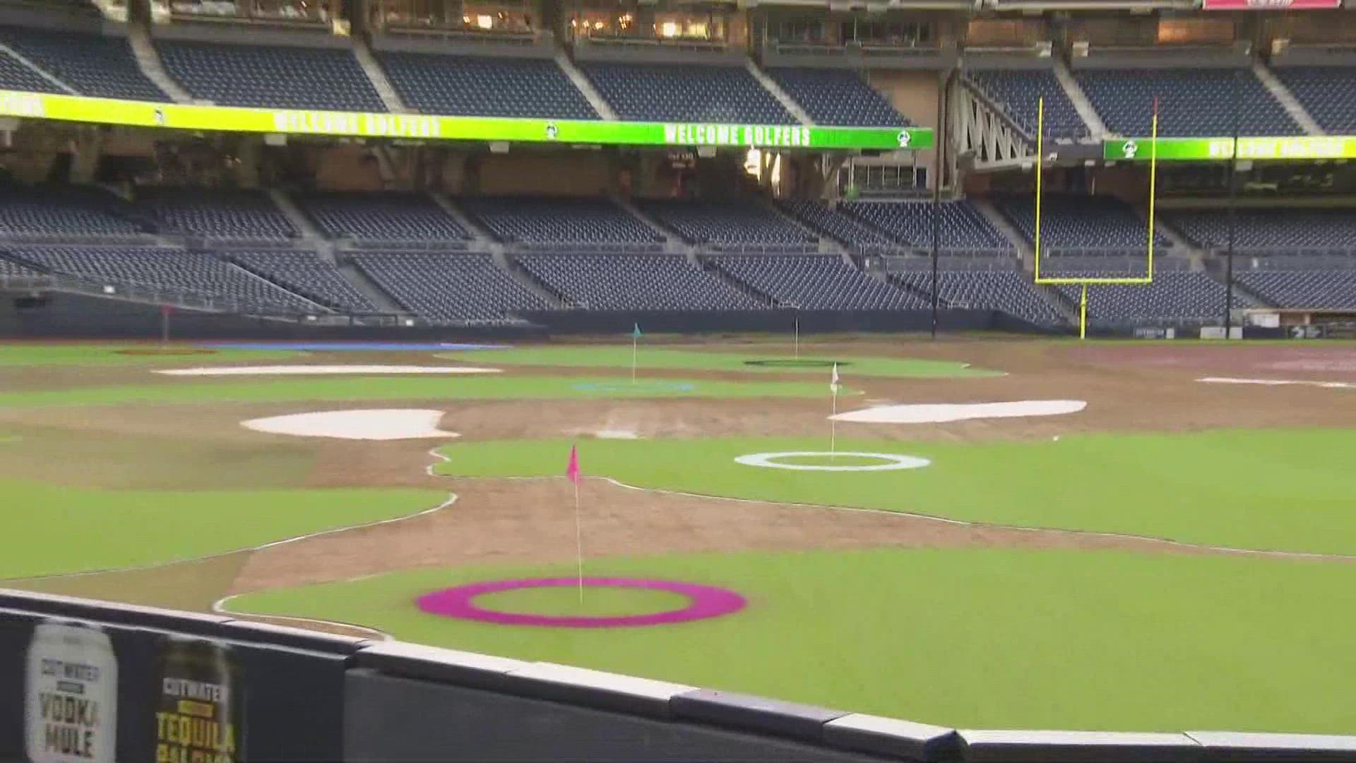 Every want to hit some golf balls at a professional baseball stadium? Now is your time at Petco Park!