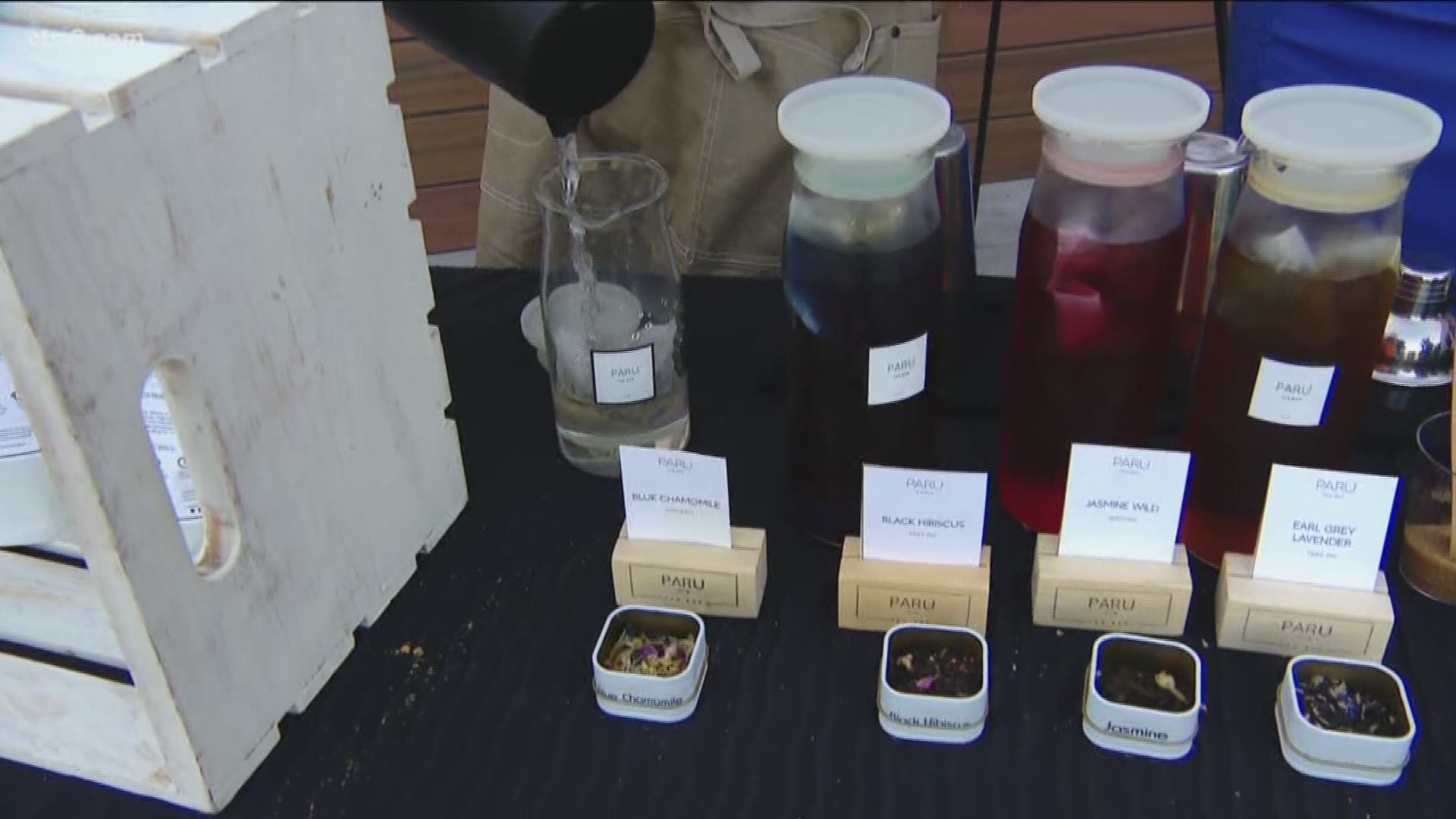 Amy Truong from Paru Tea Bar and Brianna Harris from VitaCup showed some of their fun, tasty teas.