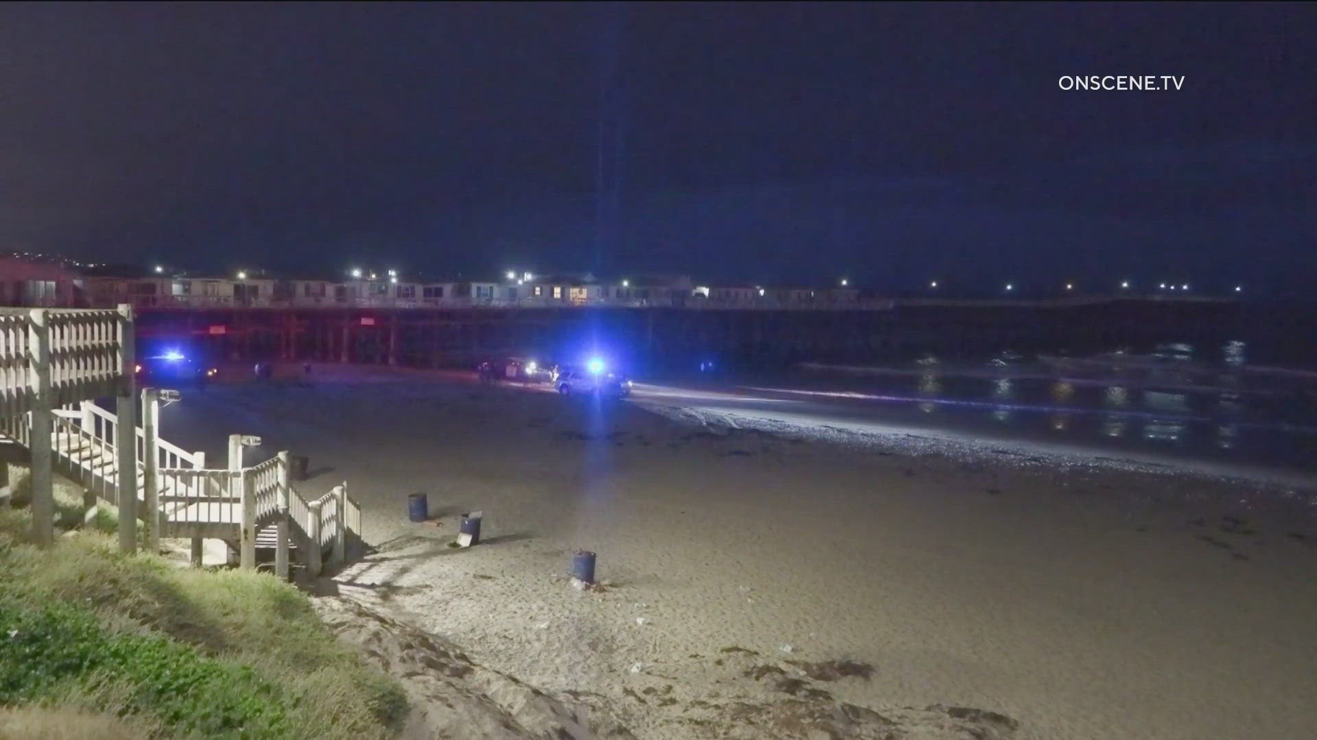 Police were near Crystal Pier investigating a drowning that happened Thursday around 2 a.m.
