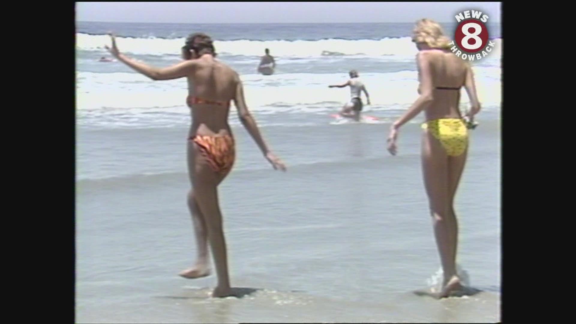 Beating the heat at Imperial Beach in San Diego County 1985