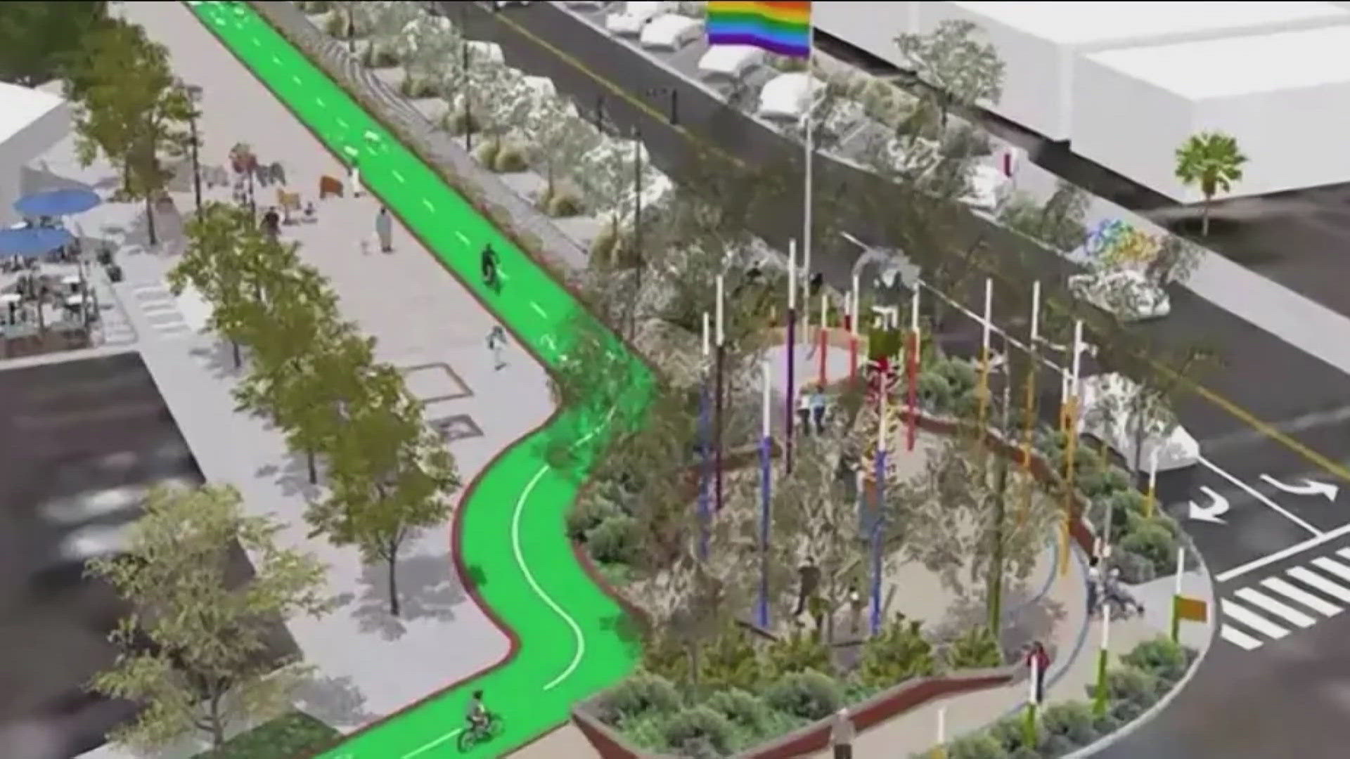 CBS 8's Alex Lai reports on the groundbreaking for the long-awaited Pride Promenade on Normal Street in Hillcrest